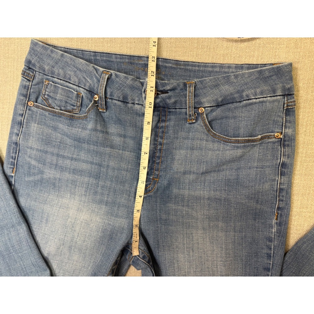 Seven7 Women Medium Wash Distressed High Rise Skinny Jeans Size 16 - Picture 7 of 15